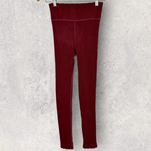 NWT By Anthropologie Everyday Seamless Leggings Womens Size Small High Rise Wine - Picture 5 of 11